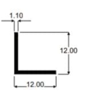 ANGULO ALUMINIO ½” X 2.5 mt