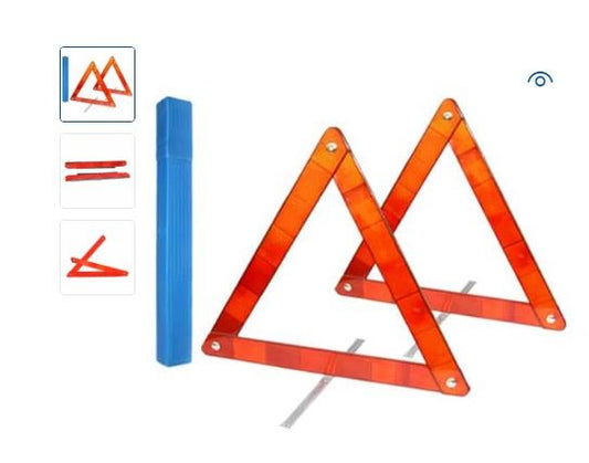 TRIANGULO REFLECTIVO ESTUCHE AZUL 2 PCS "SAFARI"