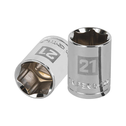 DADO CROMADO HEXAGONAL ENCASTRE 1/2 x 21MM TRUPER