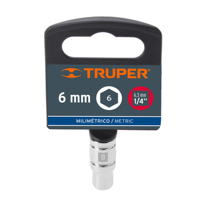 DADO HEXAGONAL ENCASTRE  1/4 X 6 mm "TRUPER"