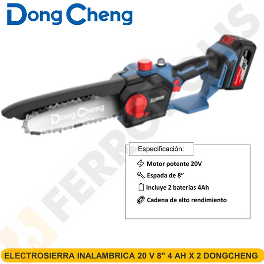 ELECTROSIERRA INALAMBRICA 20 V  8"  4 AH X 2 DONGCHENG