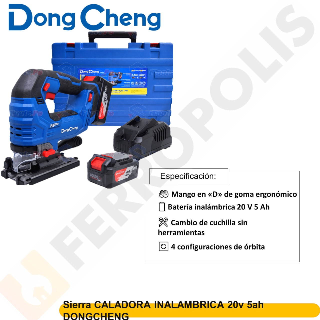 SIERRA CALADORA INALAMBRICA 20v 5ah DONGCHENG