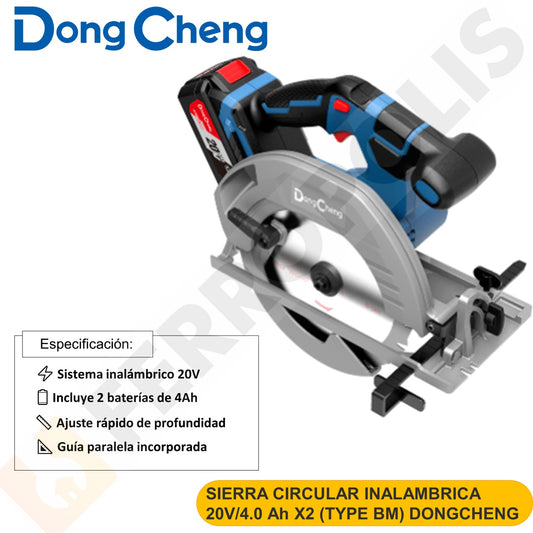SIERRA CIRCULAR INALAMBRICA 20V/4.0 Ah X2 (TYPE BM) DONGCHENG