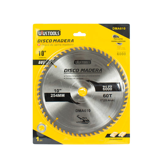 DISCO MADERA 10" X 60D "UYUSTOOLS"