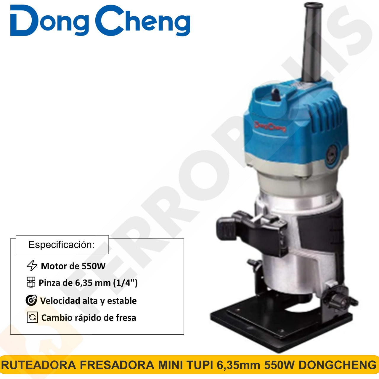 RUTEADORA FRESADORA MINI TUPI 6,35mm 550W DONGCHENG