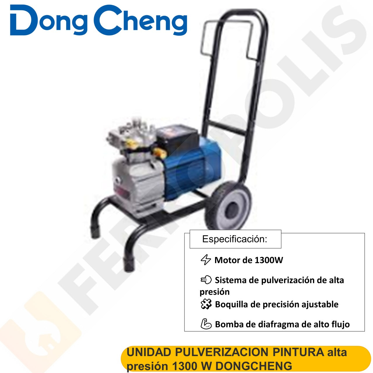 UNIDAD PULVERIZACION  PINTURA alta presión 2500 psi 3.0L/min 1300 W DONGCHENG