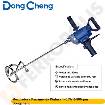 TALADRO MEZCLADOR CONCRETO PINTURA   1400W 0-800rpm Dongcheng