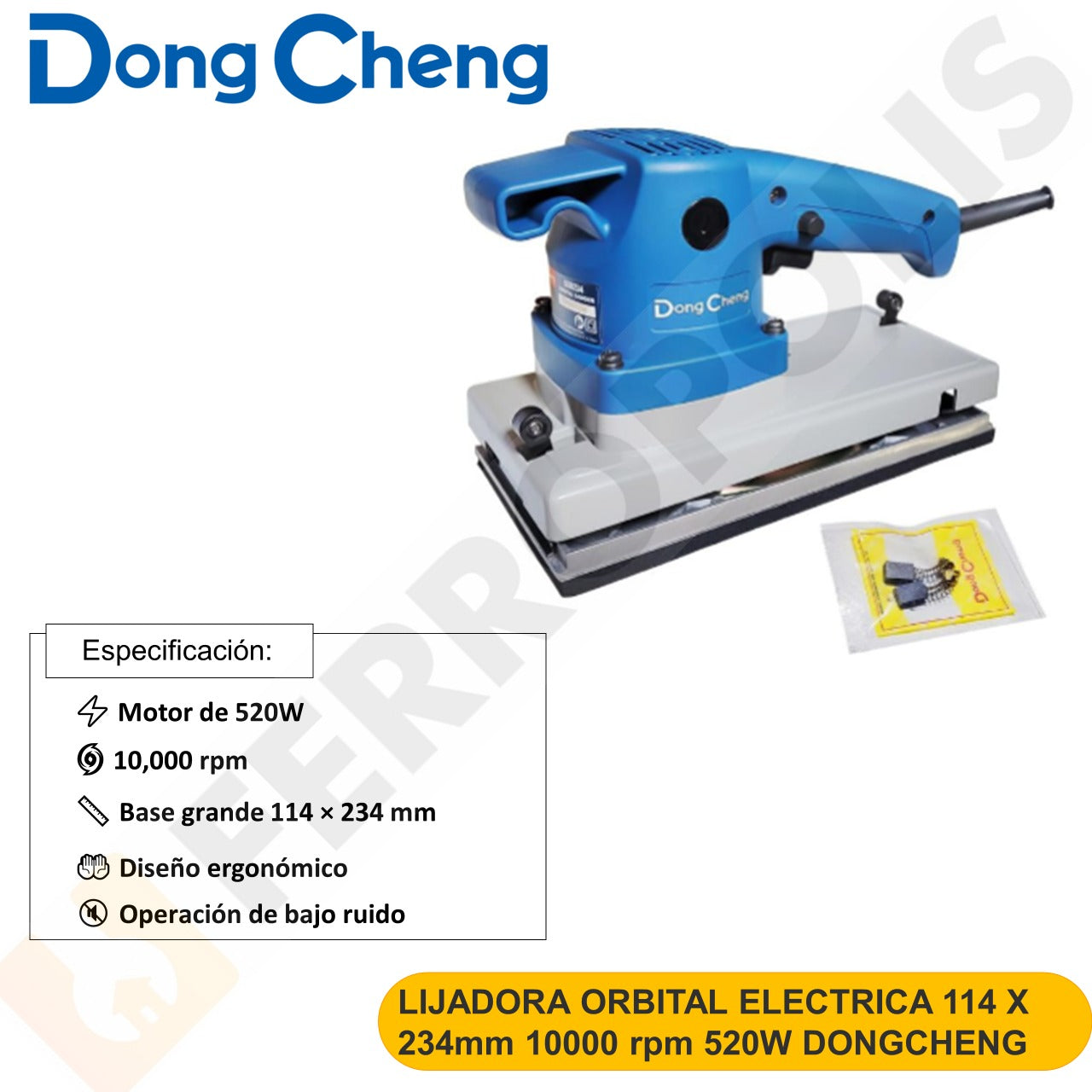 LIJADORA ORBITAL ELECTRICA 114 X 234mm 10000 rpm 520W DONGCHENG