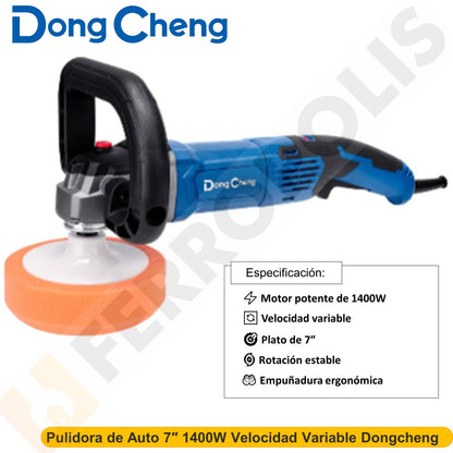 Pulidora de Auto 7″   1400W Velocidad Variable Dongcheng