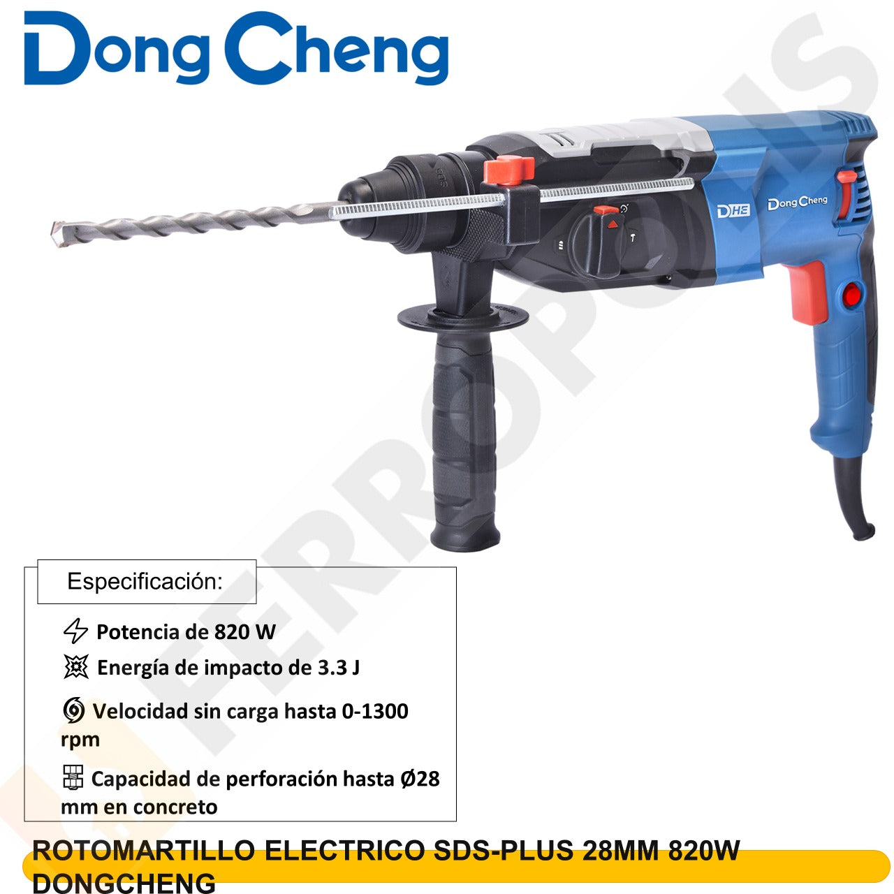 ROTOMARTILLO ELECTRICO SDS-PLUS 28MM 820W DONGCHENG