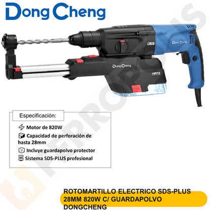 ROTOMARTILLO ELECTRICO SDS-PLUS 28MM 820W C/ GUARDAPOLVO DONGCHENG
