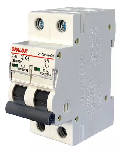 LLAVE TERMICA MONOFASICO 45A "OPALUX"