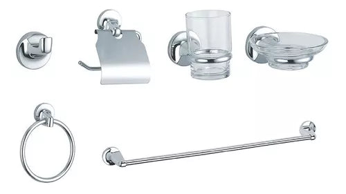 KIT ACCESORIO 6 PIEZAS BAÑO "FRENCIA"
