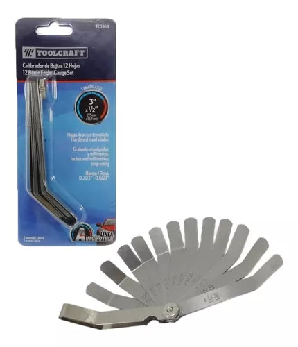 CALIBRADOR CURVO  HOJAS 12 HOJAS "TOOLCRAFT"