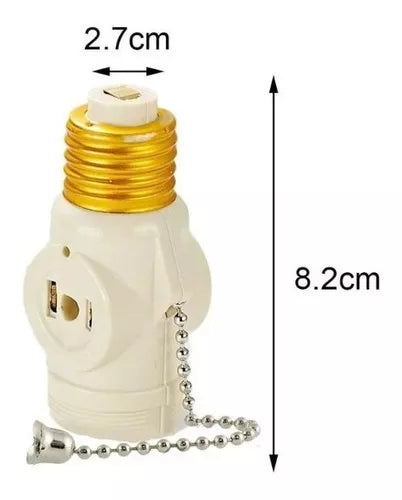 SOCKET AEREO NEGRO INTERRUPTOR CADENA "OPALUX"