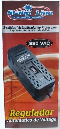ESTABILIZADOR VOLTAJE 600 W - 1000 VA "STABY LINE"