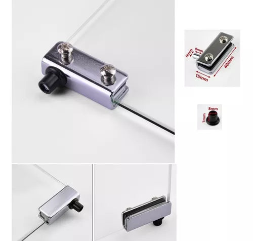 BISAGRA MUEBLE VITRINA VIDRIO PUSH