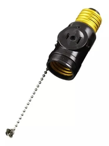 SOCKET AEREO NEGRO INTERRUPTOR CADENA "OPALUX"