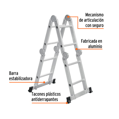 ESCALERA MULTIPOSICIÓN 8 PASOS "TRUPER"