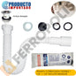 TRAMPA CORRUGADA FLEXIBLE 1 1/4"- 1 1/2"  INCLUYE DESAGUE "HARMAN"