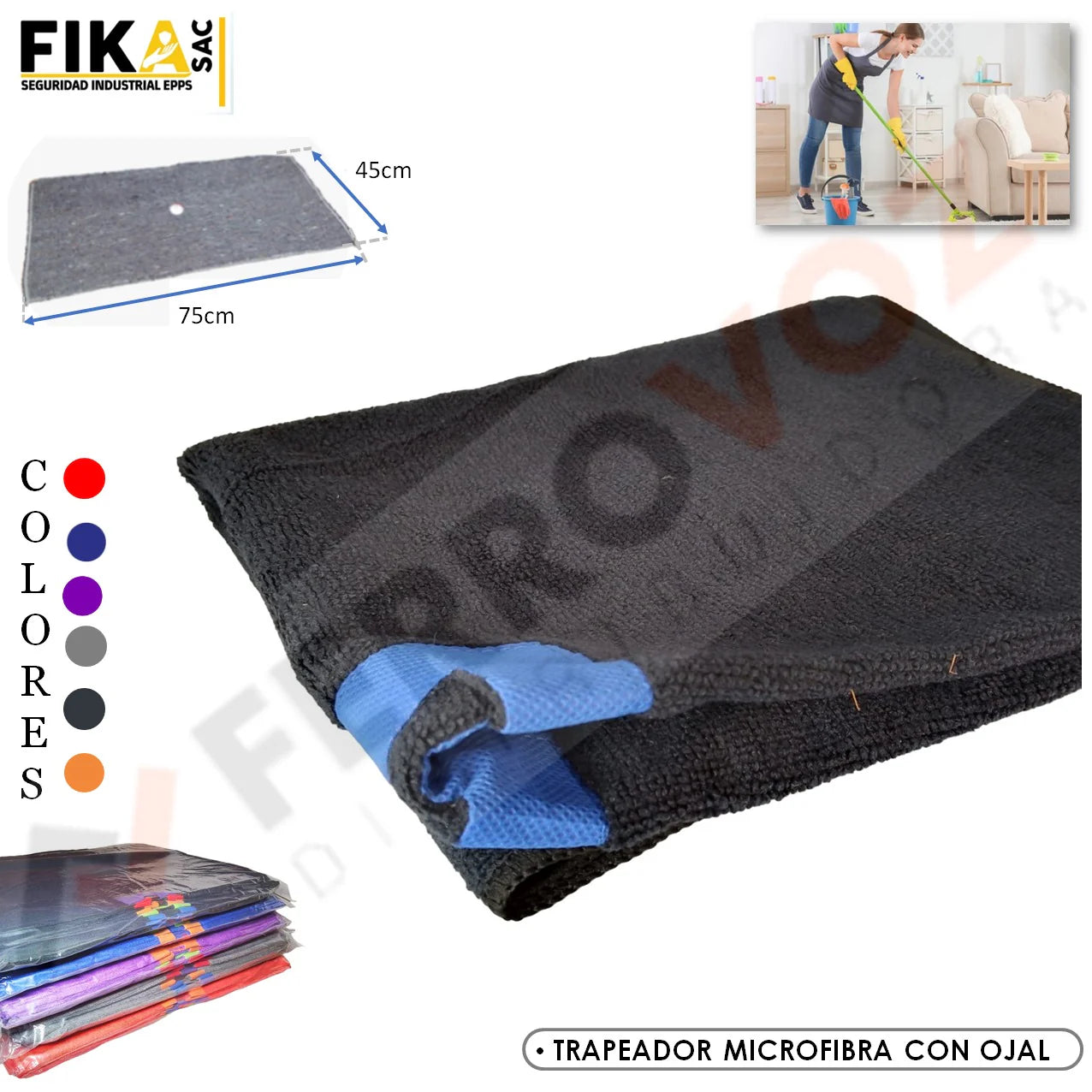 TRAPEADOR MICROFIBRA 45 CM X 75 CM