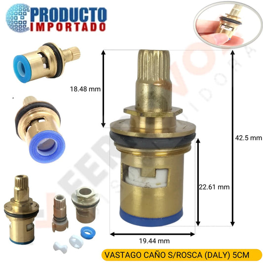 VASTAGO CAÑO S/ ROSCA 5CM " MODELO CHATO "