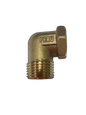 CODO BRONCE  MACHO 1/2" x 3/8"  HEMBRA ( GAS CALIDA ) LIVIANO