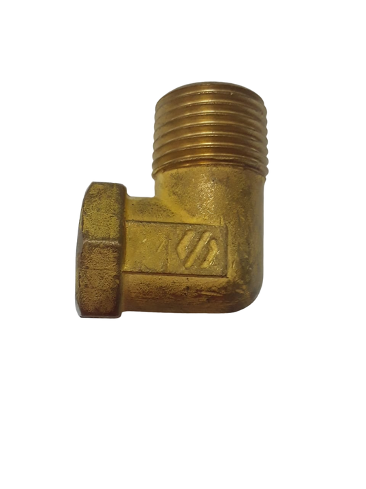CODO BRONCE MACHO 1/2" X 3/8 HEMBRA  ( GAS CALIDA) " A&G"