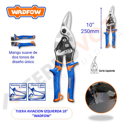 TIJERA AVIACION IZQUIERDA 10" "WADFOW"