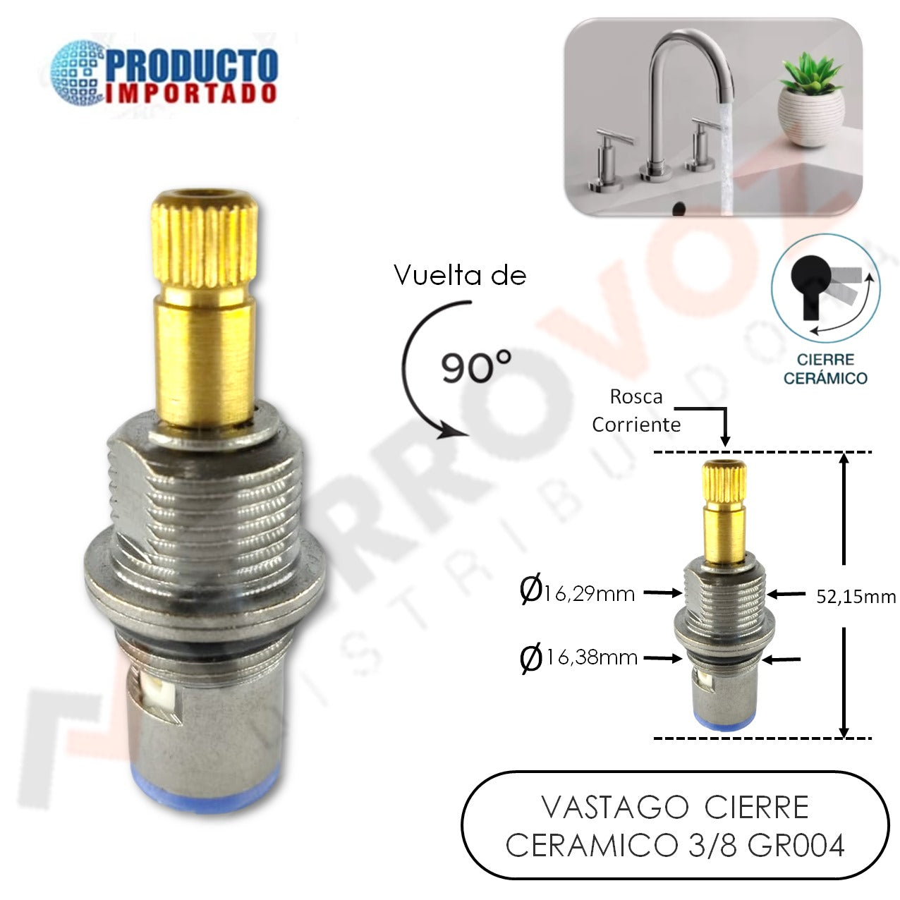 VASTAGO CIERRE CERAMICO 3/8"