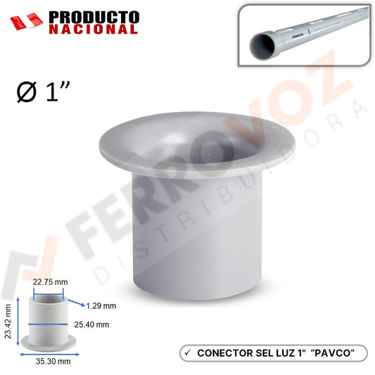 SOMBRERO 1" PVC TUBO LUZ "PAVCO"