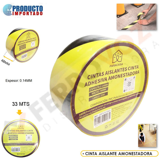 CINTA SEÑALIZACION 48MM X 33MTS " PARACASA "