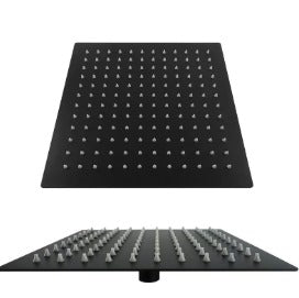 CABEZA DUCHA CUADRADA 8" NEGRO "MONACO" NO INC BRAZO