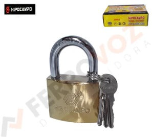 CANDADO DORADO  LATON 38MM