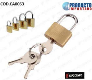 CANDADO DORADO COMERCIAL LATON #63MM