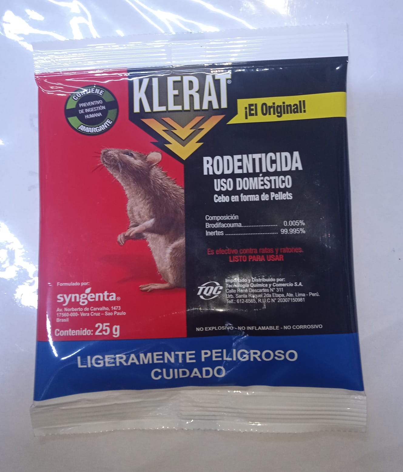 PELLET RATICIDA 25GR "KLERAT"