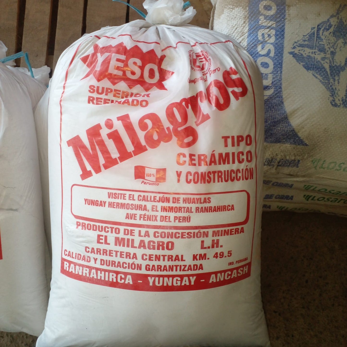 YESO CONSTRUCCION "MILAGROS" SACO X 15 KG
