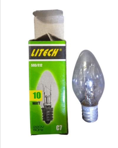 FOCO SANTITO TRANSPARENTE 10W E12 "LITECH"