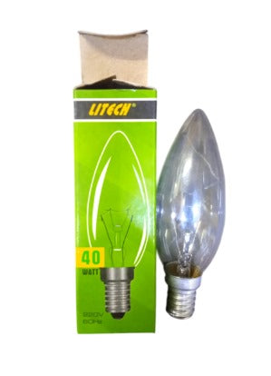 FOCO SANTITO TRANSPARENTE E14 40W "LITECH"