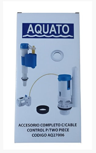 ACCESORIO COMPLETO INODORO (C/BOTON DUAL LATERAL) 7/8" "AQUATO"