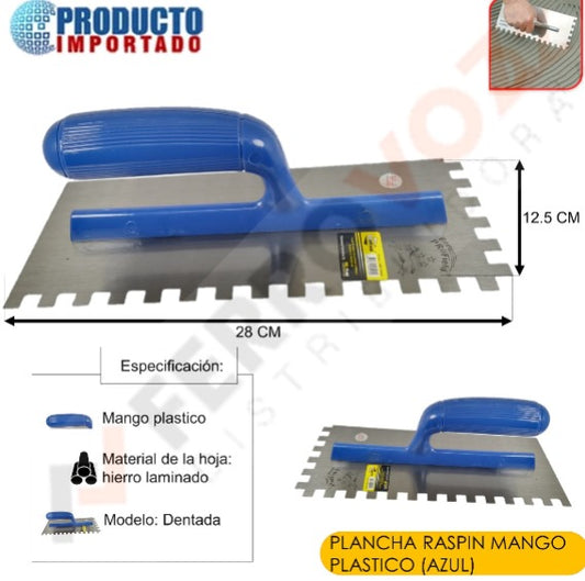 PLANCHA RASPIN MANGO PLASTICO