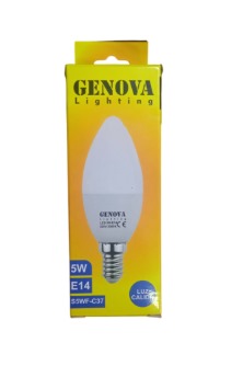 FOCO VELA LED BLANCO E14 "GENOVA" (LUZ CALIDA)
