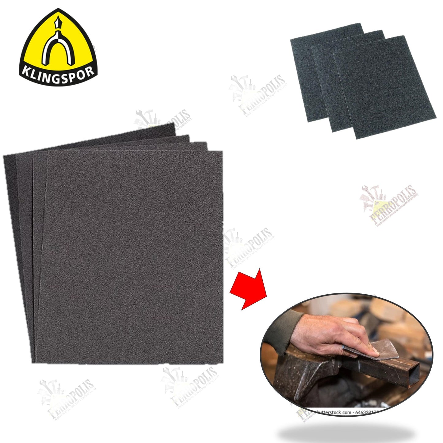 LIJA METAL PESADO G 100 ( X UND ) "WURTH"