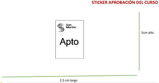 STICKER LOGO Ø 2.5X 5CM