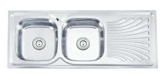 LAVADERO ACERO INOXIDABLE 1.2 X 50 - 2 FOSA "FRATELLI"