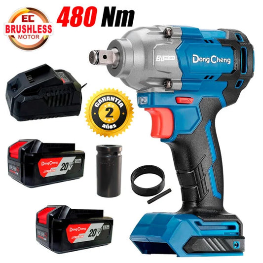 Llave de Impacto Inalámbrica 1/2″ Dongcheng DCPB488FK 20V 480Nm 2Bat x 5Ah Brushless