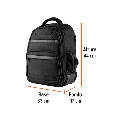 MOCHILA PORTA LAPTOP C/CARGADOR USB  "TRUPER"