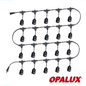GUIRNALDA DE 20 SOCKETS NEGROS COLGANTES DECORATIVOS "OPALUX"