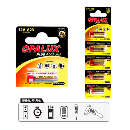 PILAS ALCALINA 12V A23 "OPALUX" ( und )