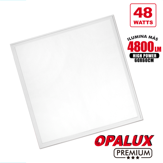 PANEL LED 60X60 48W"OPALUX" 4800LM FP.0.9, 6700-7000K 120° 85-265VAC